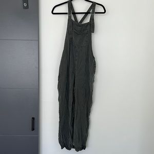 Olive Green Aerie overalls